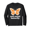 Antisocial Butterfly T-Shirt - Trendy Graphic Unisex - T-Shirt, Sweatshirt, Hoodie