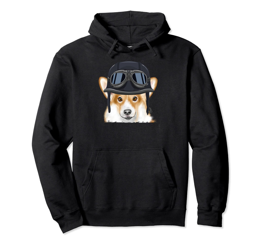 Funny Motorcycle Helmet Pembroke Hoodie - Casual Everyday Wear for Adults - T-Shirt, Sweatshirt, Hoodie