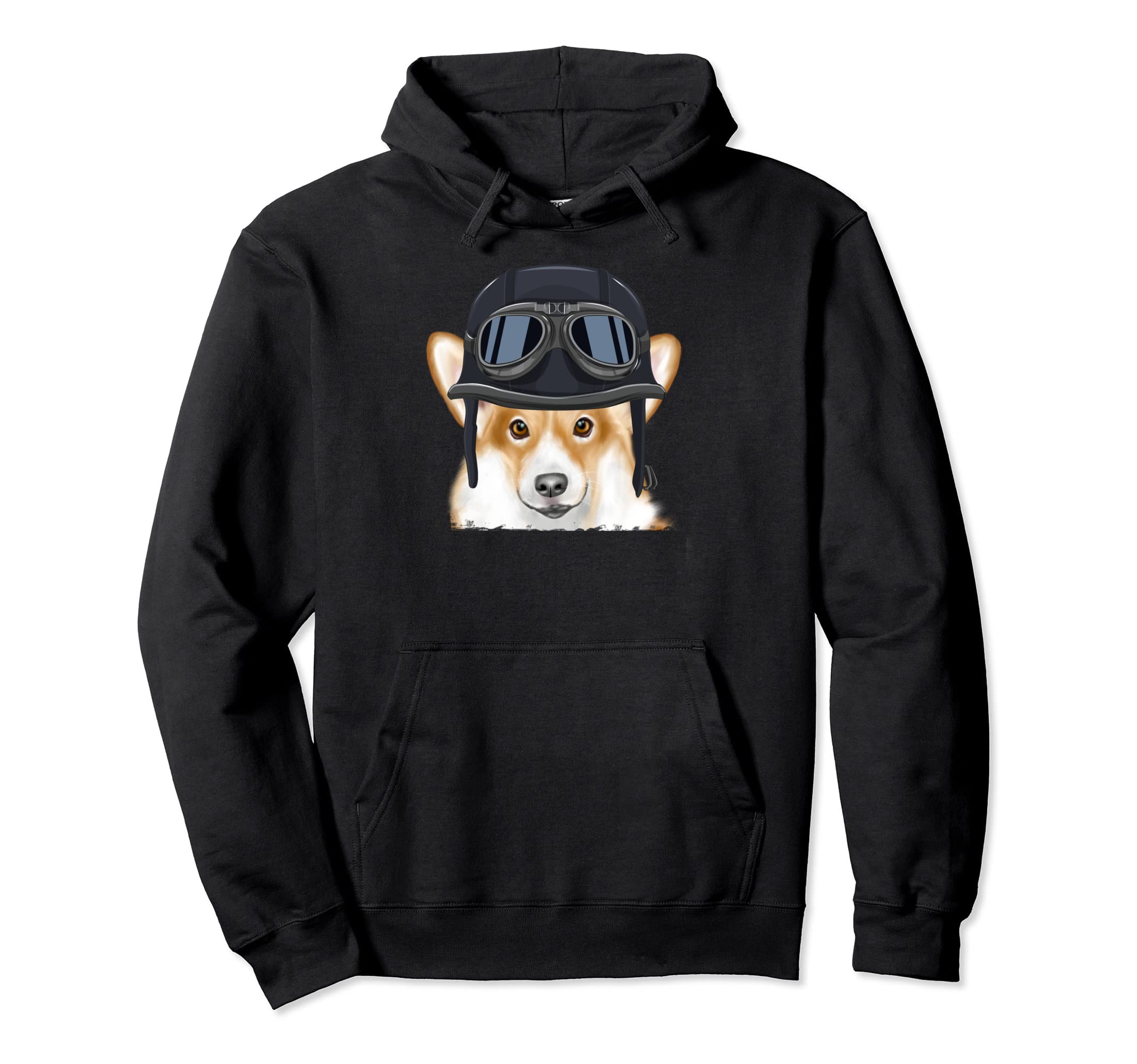 Funny Motorcycle Helmet Pembroke Hoodie - Casual Everyday Wear for Adults - T-Shirt, Sweatshirt, Hoodie