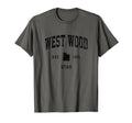 West Wood Utah Ut Athletic Black Sports T-Shirt - Trendy Graphic for Adults - T-Shirt, Sweatshirt, Hoodie