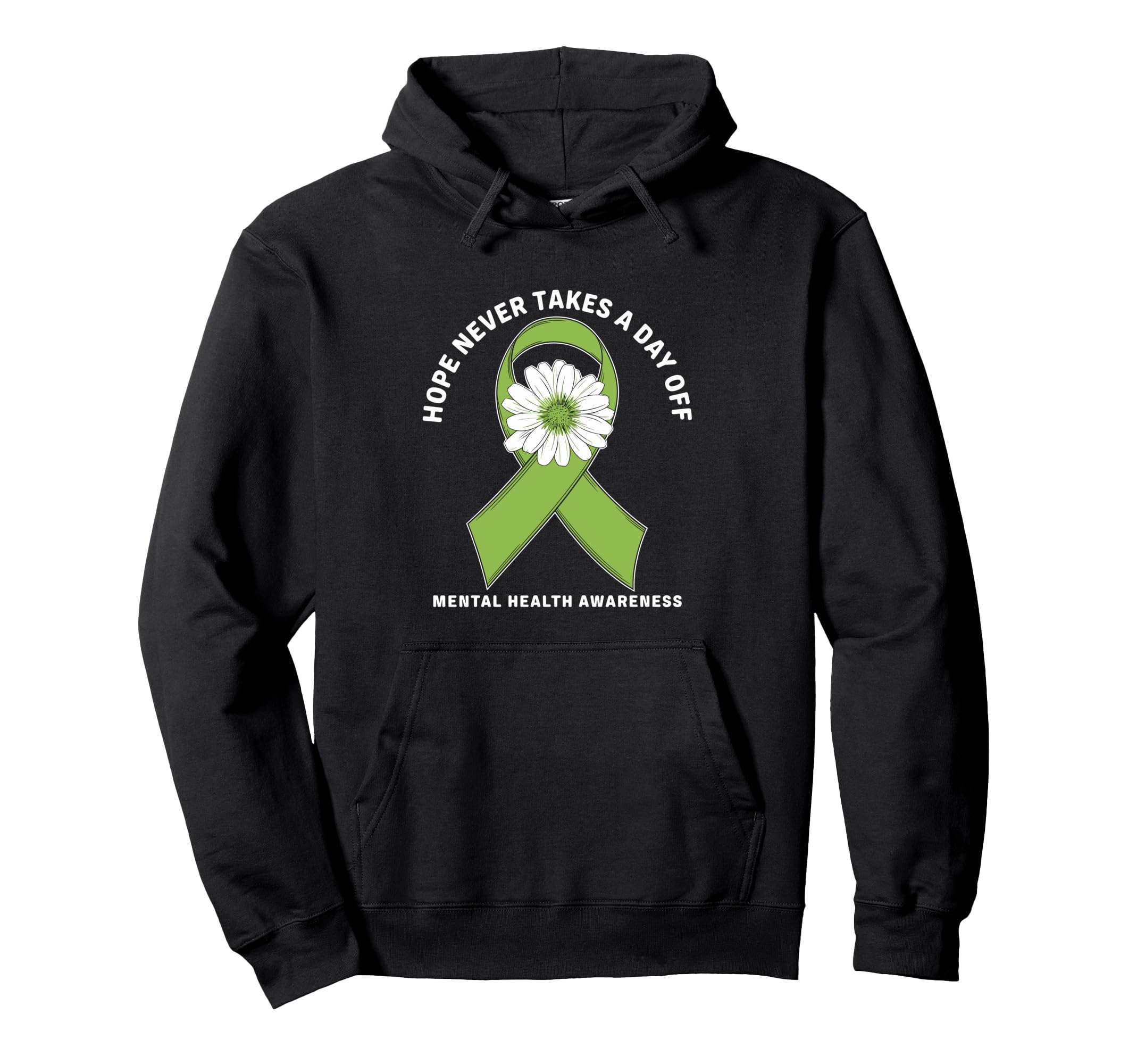 Mental Health Awareness Month Green Hoodie - Aesthetic Graphic for Adults - T-Shirt, Sweatshirt, Hoodie