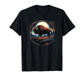 Bison Roaming Wild Western Mens T-Shirt - Minimalist Print for Adults - T-Shirt, Sweatshirt, Hoodie