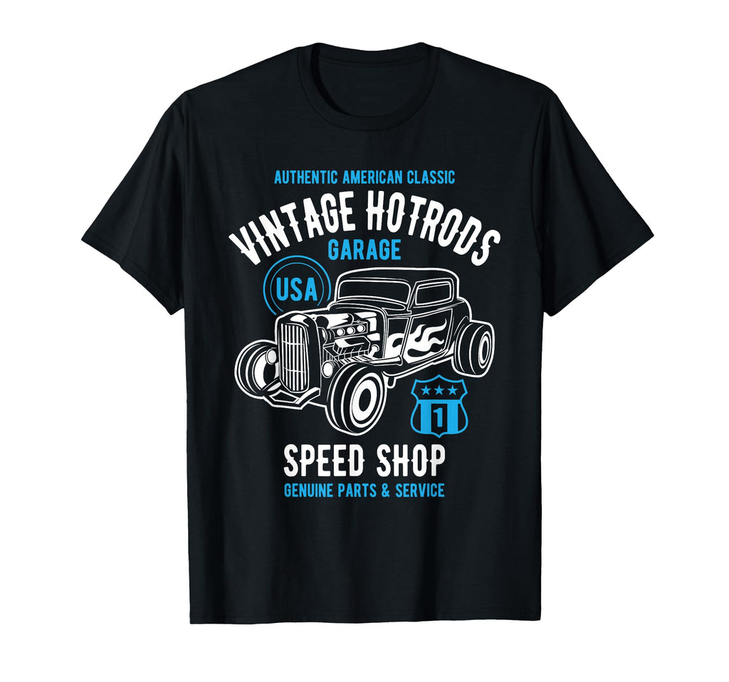 Speed Shop Hotrod Car T-Shirt - Aesthetic Graphic Men Women - T-Shirt, Sweatshirt, Hoodie