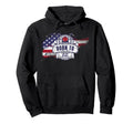 American Flag Motorcycle Biker Hoodie - Novelty Apparel Men Women - T-Shirt, Sweatshirt, Hoodie