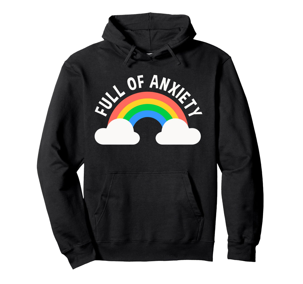 Full Anxiety Anxiety Mental Health Hoodie - Minimalist Print for Adults - T-Shirt, Sweatshirt, Hoodie
