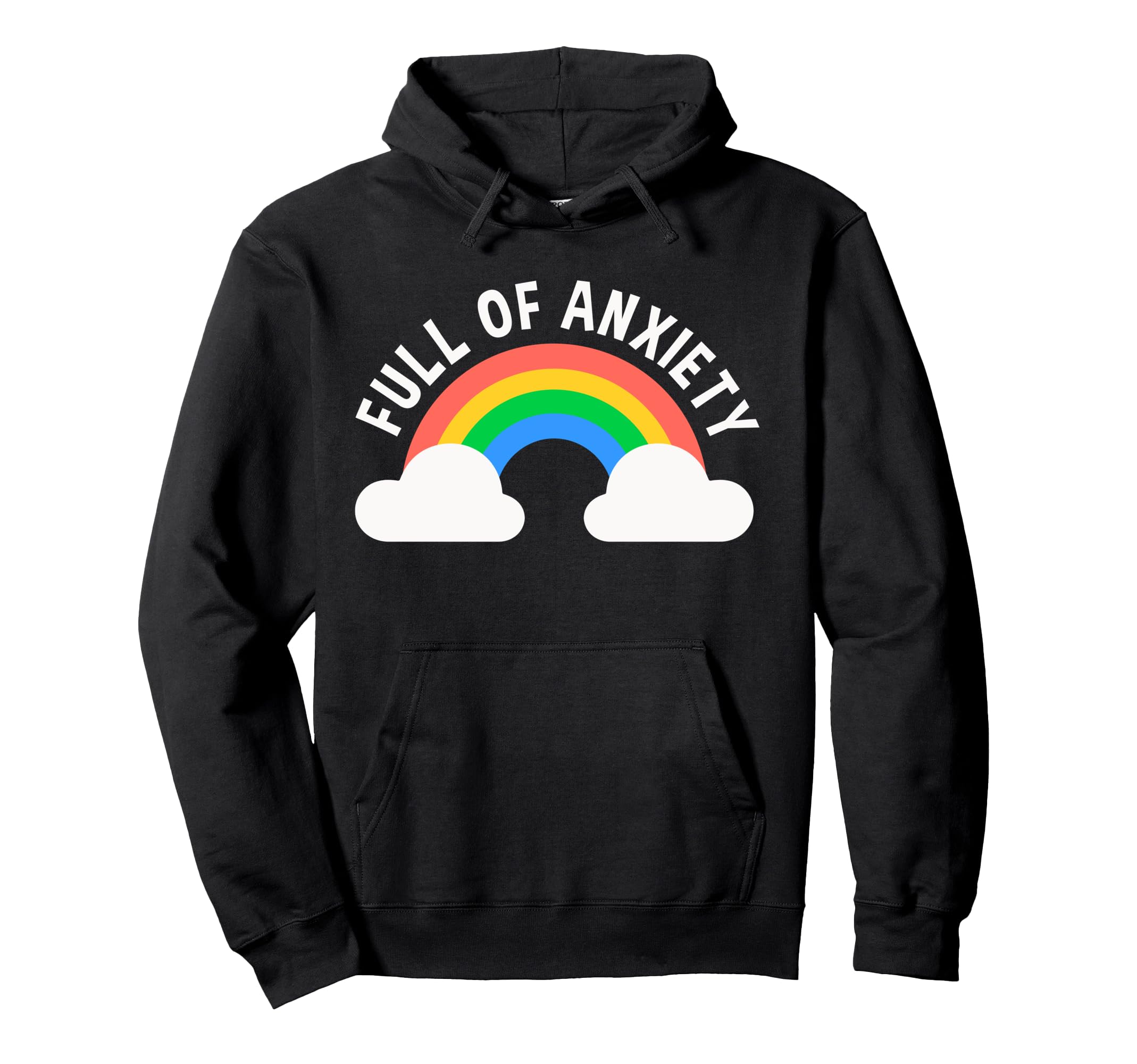 Full Anxiety Anxiety Mental Health Hoodie - Minimalist Print for Adults - T-Shirt, Sweatshirt, Hoodie