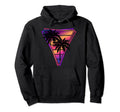 Synthwave Vaporwave Triangle Palm Trees Hoodie - Graphic Print for Adults - T-Shirt, Sweatshirt, Hoodie