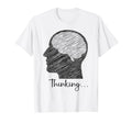Im Critical Thinking Scribble Art Head T-Shirt - Graphic Print for Adults - T-Shirt, Sweatshirt, Hoodie