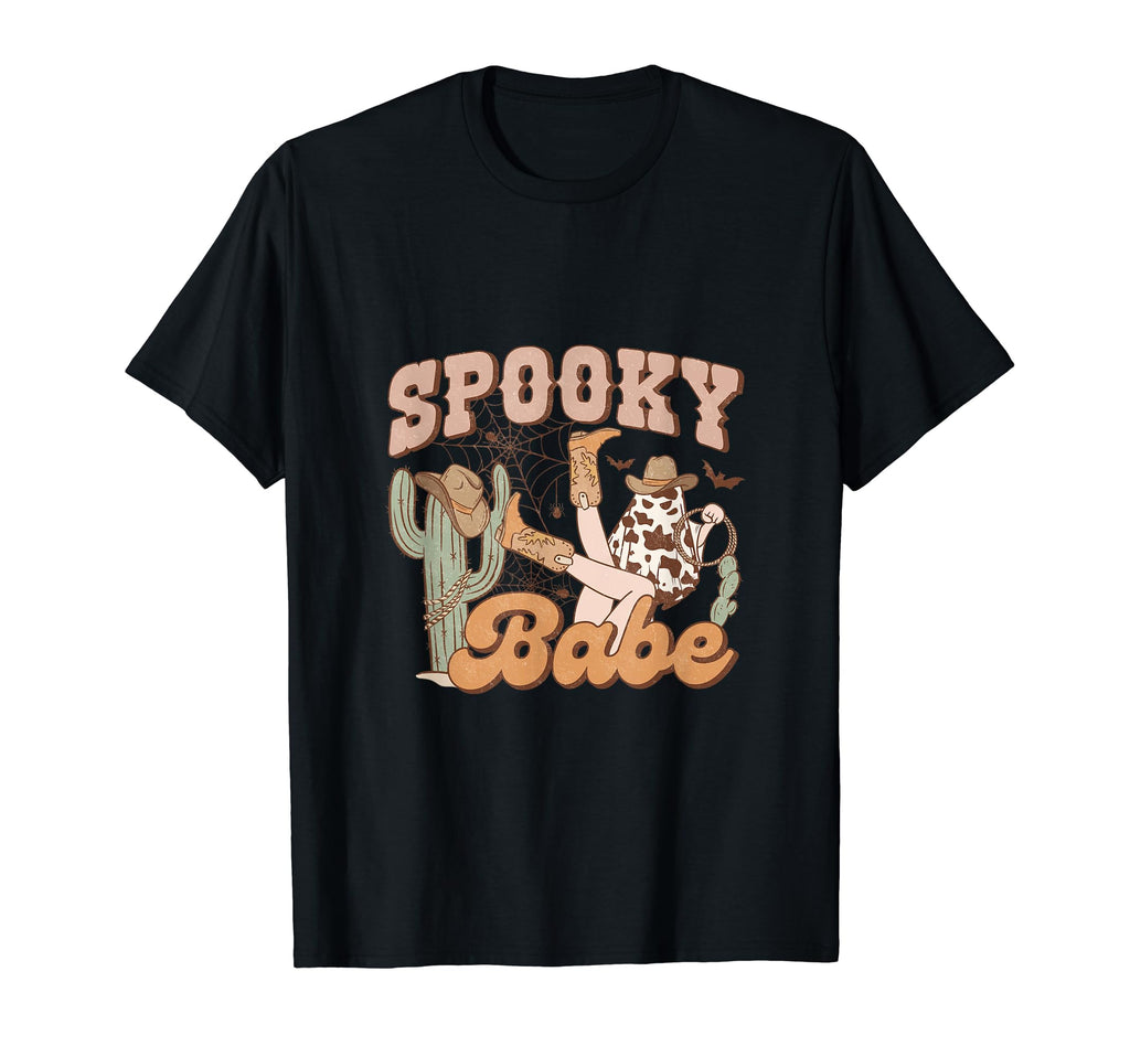 Spooky Babe Funny Western Halloween T-Shirt - Novelty Apparel Men Women - T-Shirt, Sweatshirt, Hoodie