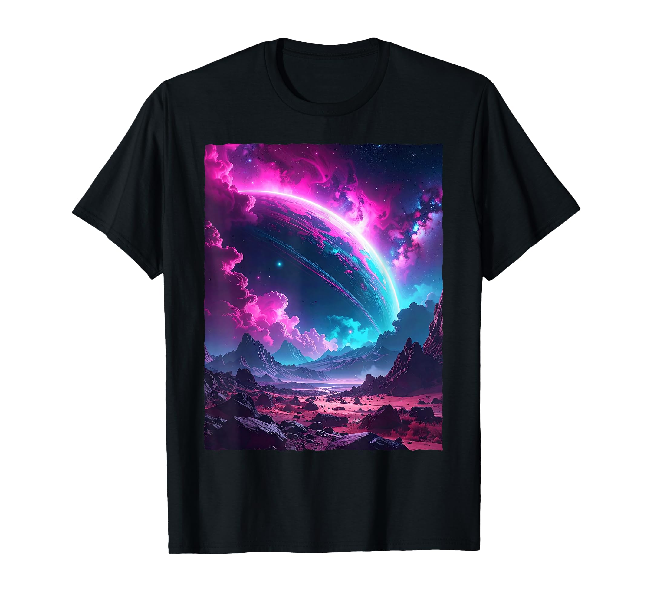 Synthwave Vaporwave Sci Fi Alien T-Shirt - Streetwear Style Men Women - T-Shirt, Sweatshirt, Hoodie