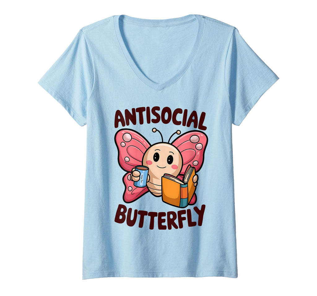 Womens Groovy Anti Social T-Shirt - Casual Everyday Wear for Adults - T-Shirt, Sweatshirt, Hoodie