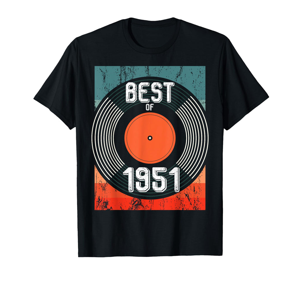 Best 1951 Vinyl Record 71 Birthday T-Shirt - Aesthetic Graphic for Adults - T-Shirt, Sweatshirt, Hoodie
