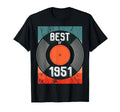Best 1951 Vinyl Record 71 Birthday T-Shirt - Aesthetic Graphic for Adults - T-Shirt, Sweatshirt, Hoodie