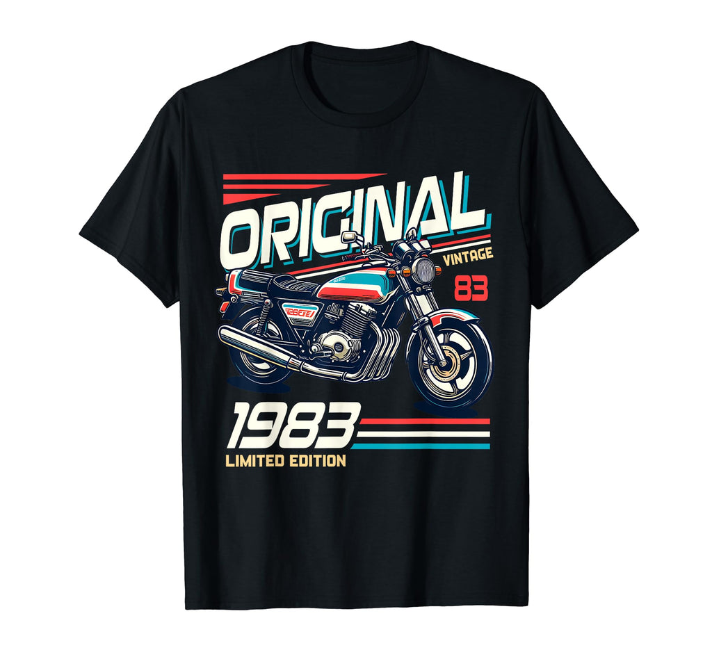 1983 Motorcycle Birthday T-Shirt - Unique Graphic Unisex - T-Shirt, Sweatshirt, Hoodie