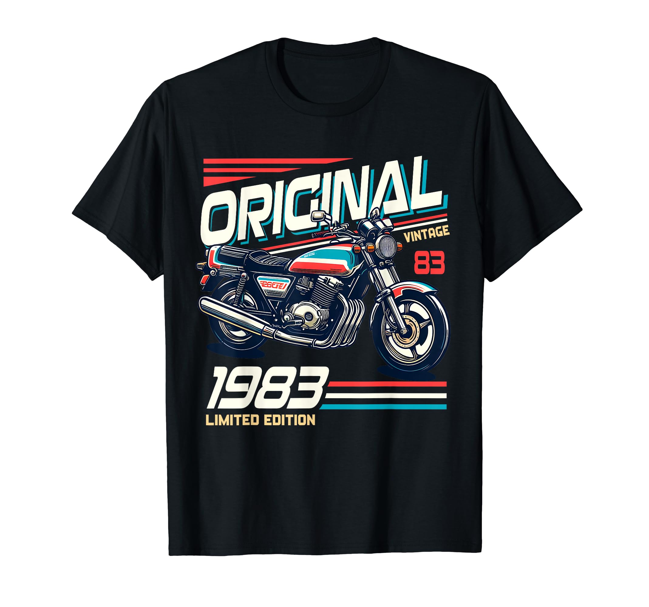 1983 Motorcycle Birthday T-Shirt - Unique Graphic Unisex - T-Shirt, Sweatshirt, Hoodie