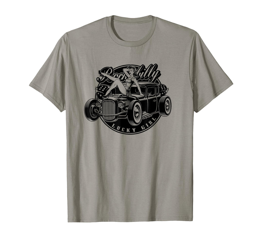 Rockabilly Hotrod Pinup T-Shirt - Aesthetic Graphic for Adults - T-Shirt, Sweatshirt, Hoodie