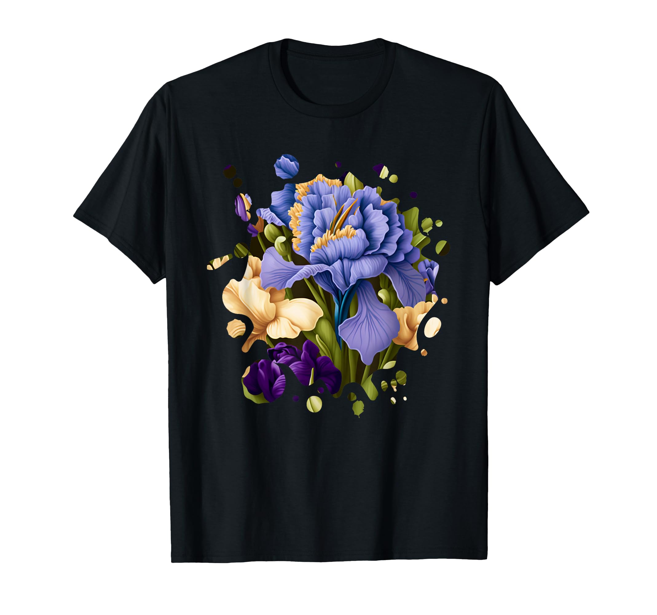 Iris Inspired Flower Plant Lover T-Shirt - Aesthetic Graphic Men Women - T-Shirt, Sweatshirt, Hoodie