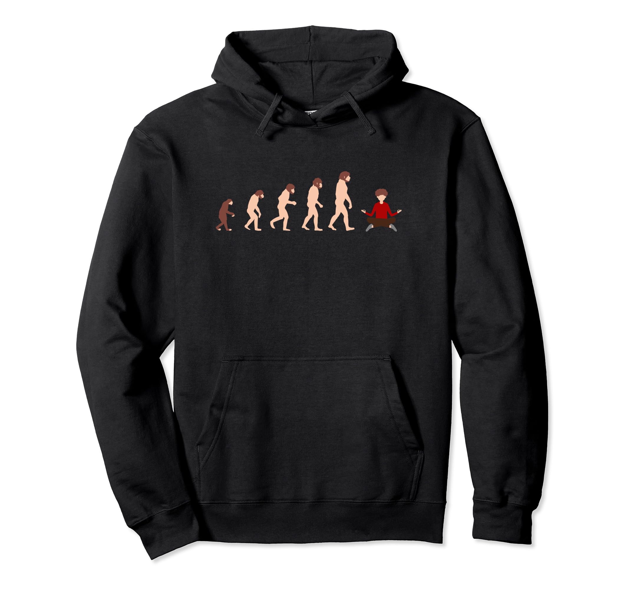 Theory Evolution Meditation Funny Hoodie - Casual Everyday Wear Men Women - T-Shirt, Sweatshirt, Hoodie