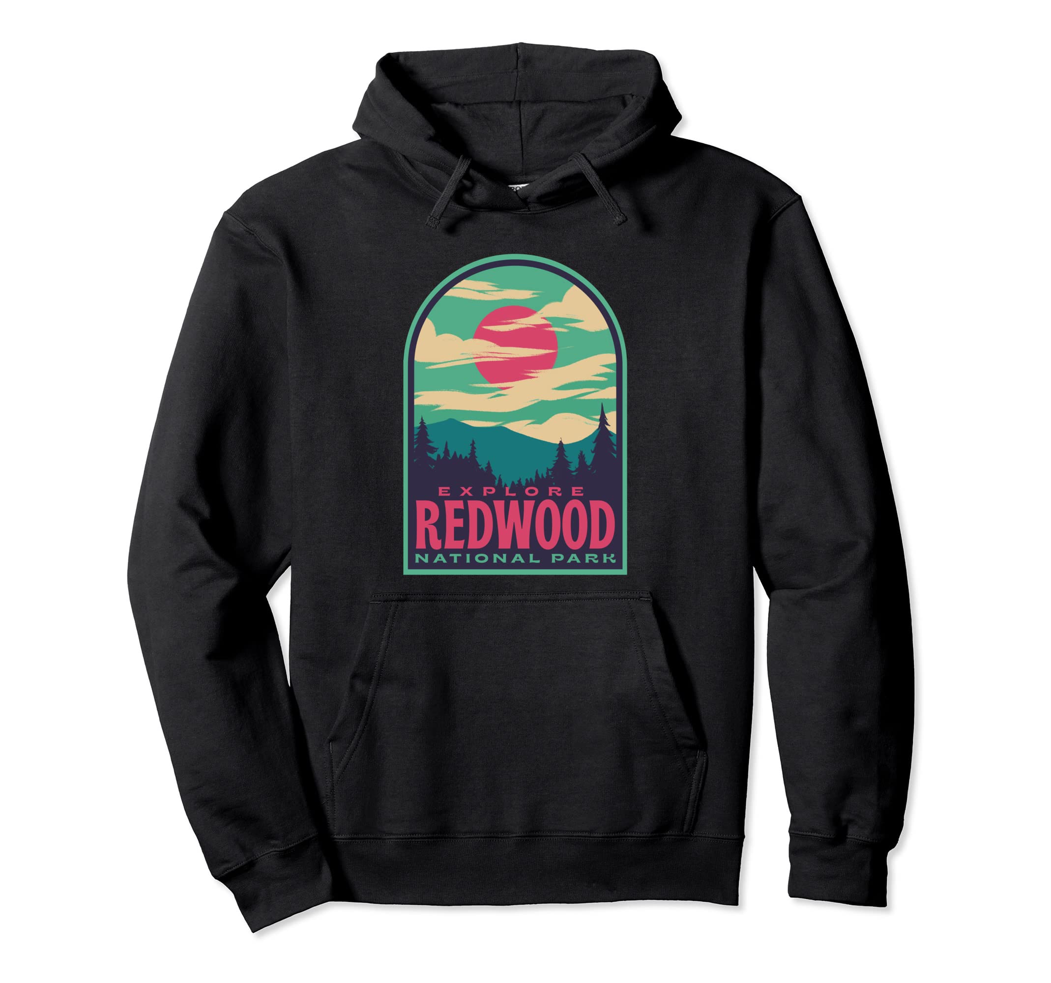 Redwood National Park Sunset Hoodie - Unique Graphic Unisex - T-Shirt, Sweatshirt, Hoodie