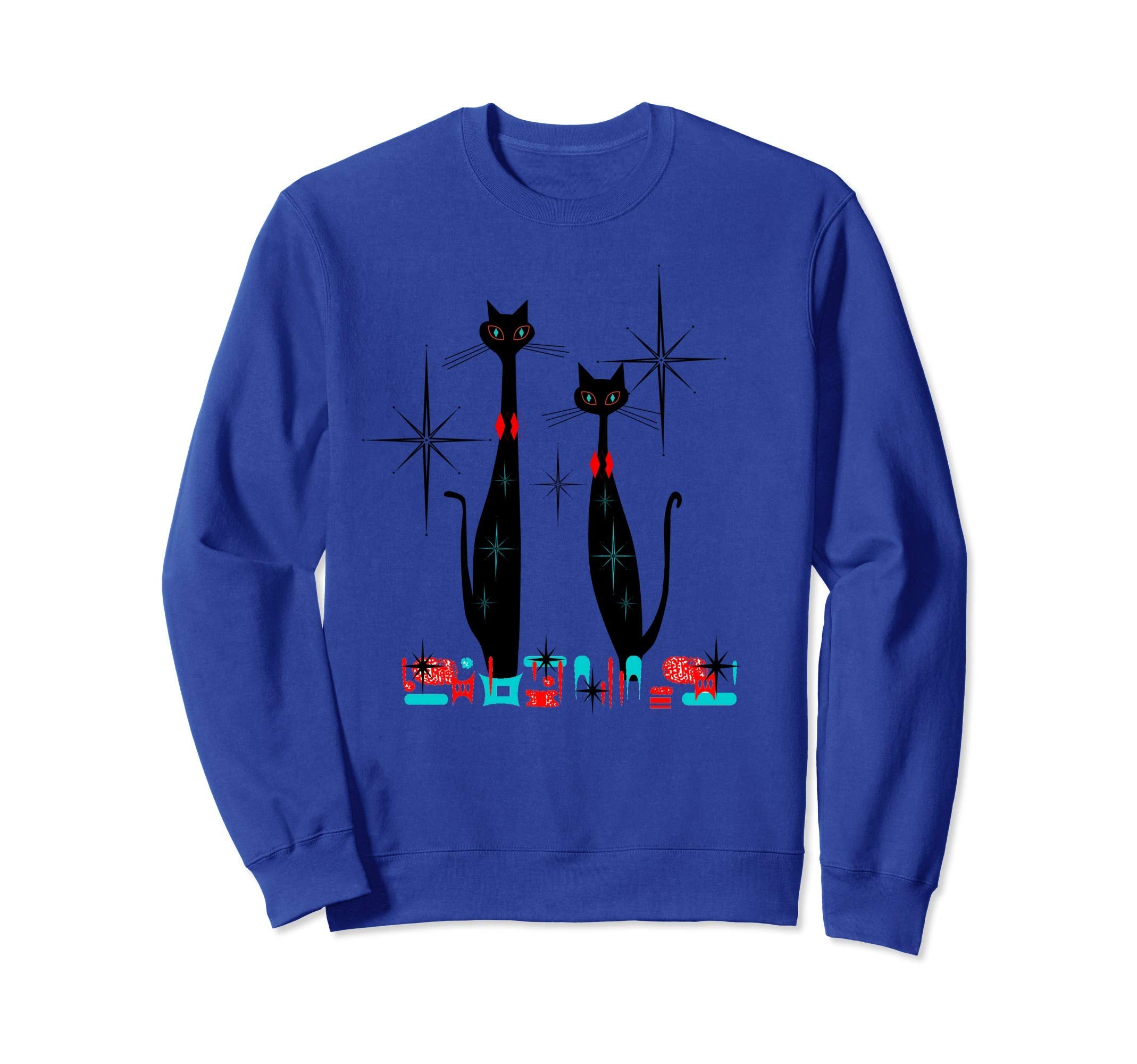 Atomic Era Mid Century Modern Cat Sweatshirt - Unique Graphic for Adults - T-Shirt, Sweatshirt, Hoodie