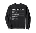 3Am Checklist Funny Overthinking Cat Sweatshirt - Trendy Graphic for Adults - T-Shirt, Sweatshirt, Hoodie