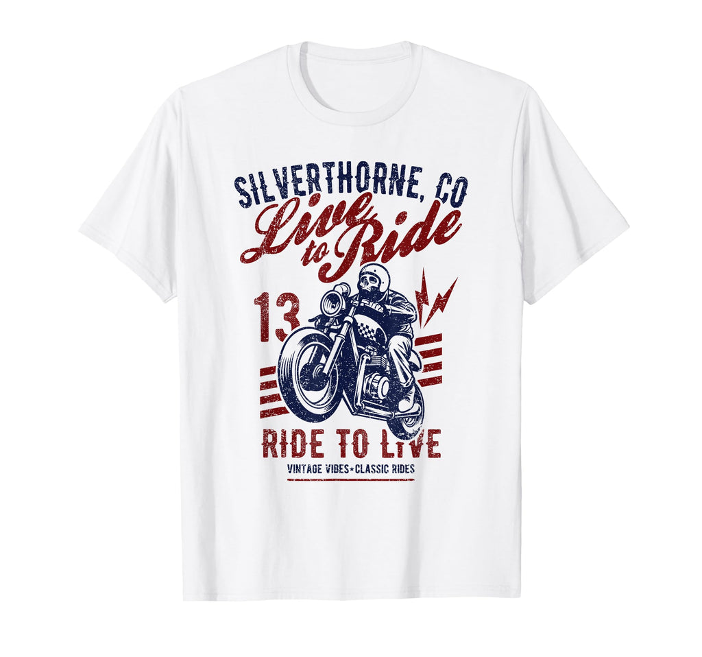Silverthorne Colorado Motorcycle T-Shirt - Streetwear Style for Adults - T-Shirt, Sweatshirt, Hoodie