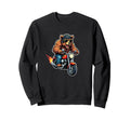I Love Muscle Motorcycle Bear Sweatshirt - Minimalist Print for Adults - T-Shirt, Sweatshirt, Hoodie
