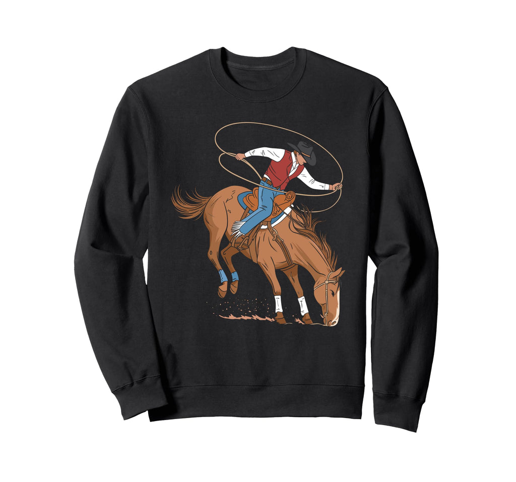 Cowboy Rodeo Lasso Western Sweatshirt - Unique Graphic Men Women - T-Shirt, Sweatshirt, Hoodie