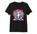 Cat Meditating Vaporwave 80S Synthwave T-Shirt - Graphic Print Men Women - T-Shirt, Sweatshirt, Hoodie