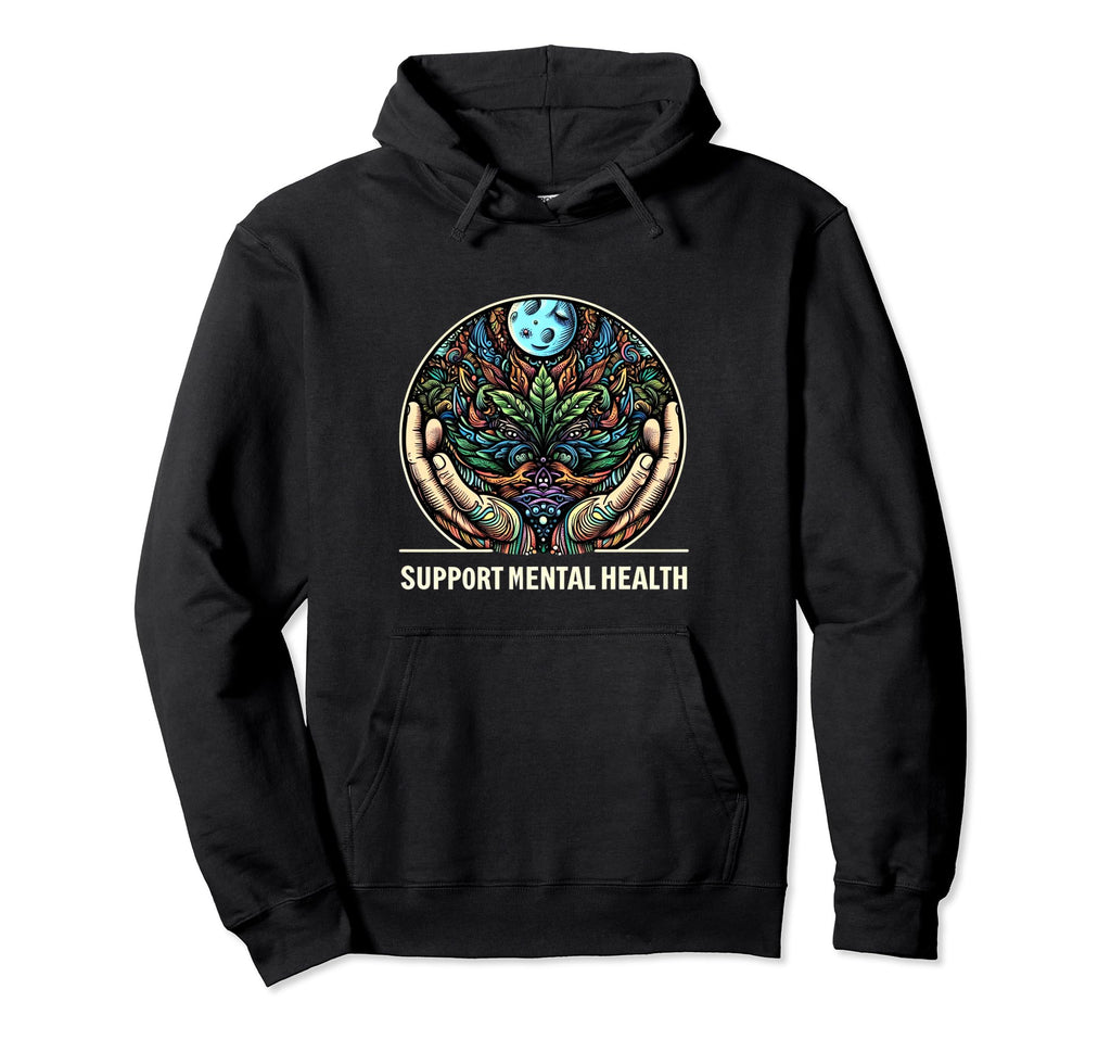 Support Mental Health Hoodie - Minimalist Print for Adults - T-Shirt, Sweatshirt, Hoodie