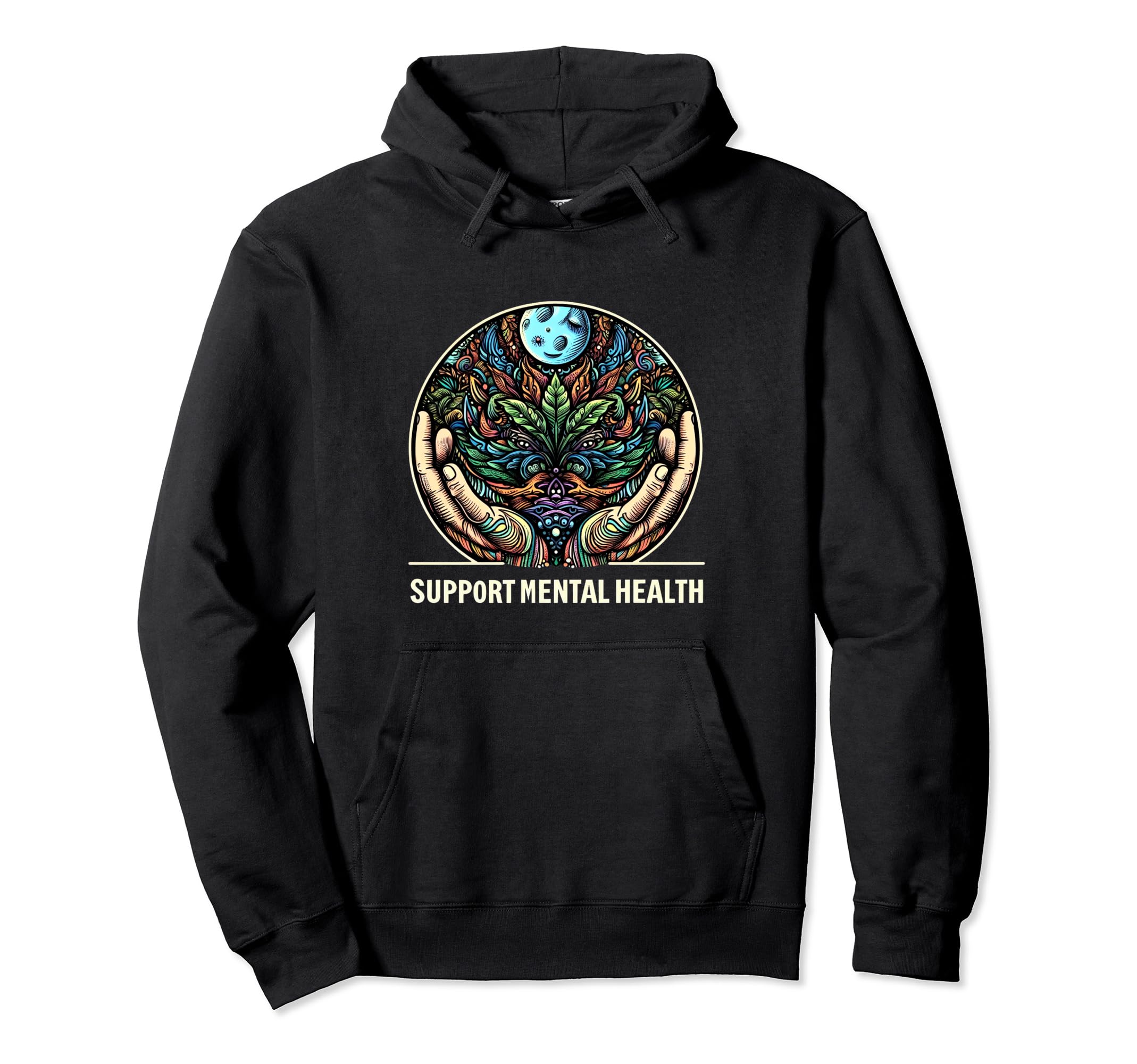 Support Mental Health Hoodie - Minimalist Print for Adults - T-Shirt, Sweatshirt, Hoodie