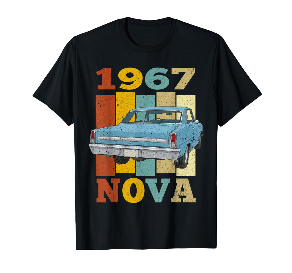 1967 67 Nova Silhouette Muscle Car T-Shirt - Casual Everyday Wear Unisex - T-Shirt, Sweatshirt, Hoodie