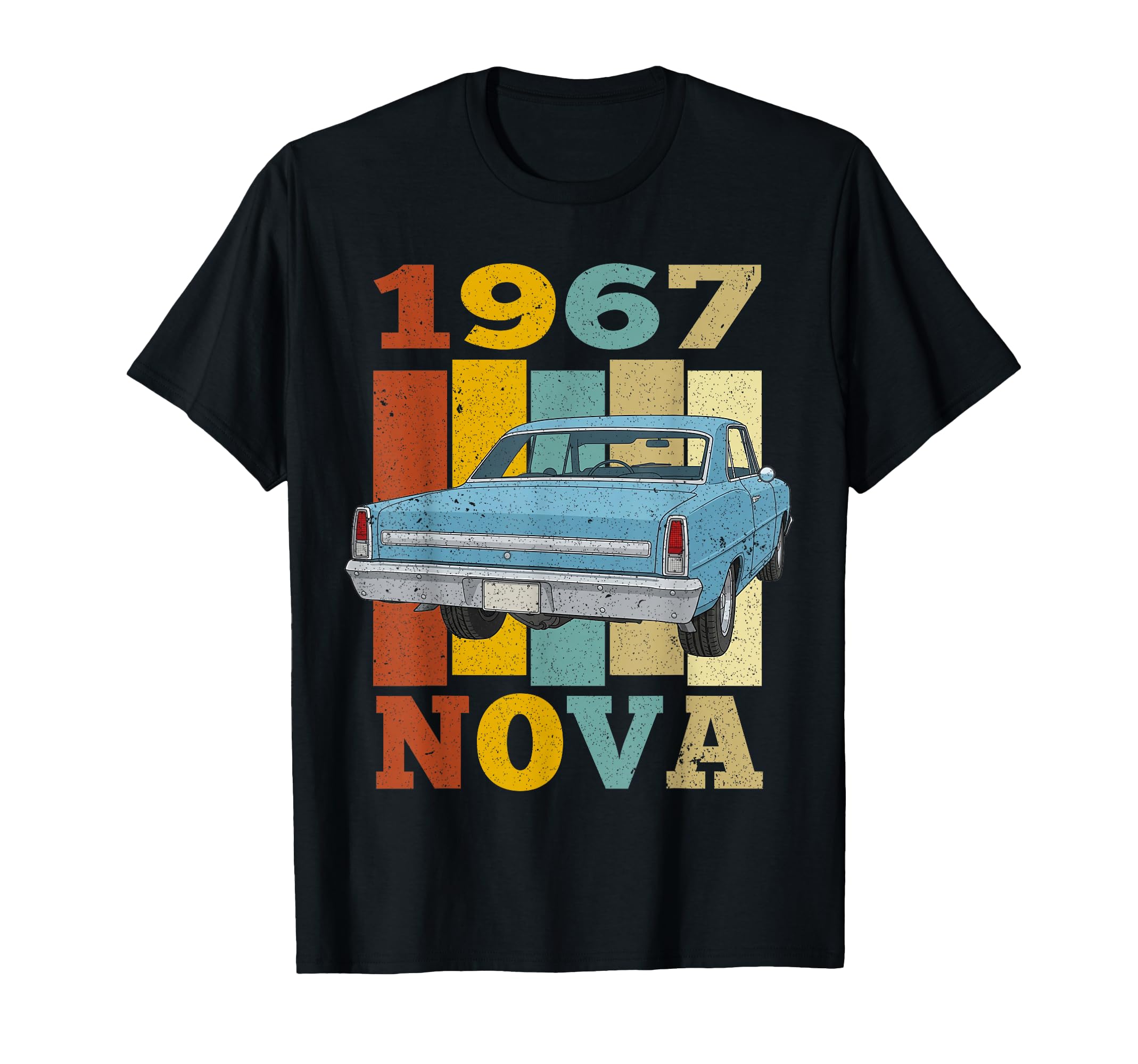 1967 67 Nova Silhouette Muscle Car T-Shirt - Casual Everyday Wear Unisex - T-Shirt, Sweatshirt, Hoodie