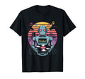 Robot Dj Vinyl City Skyline Music T-Shirt - Streetwear Style Men Women - T-Shirt, Sweatshirt, Hoodie