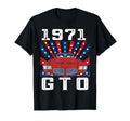 71 1971 Gto American Flag Silhouette T-Shirt - Minimalist Print Unisex - T-Shirt, Sweatshirt, Hoodie