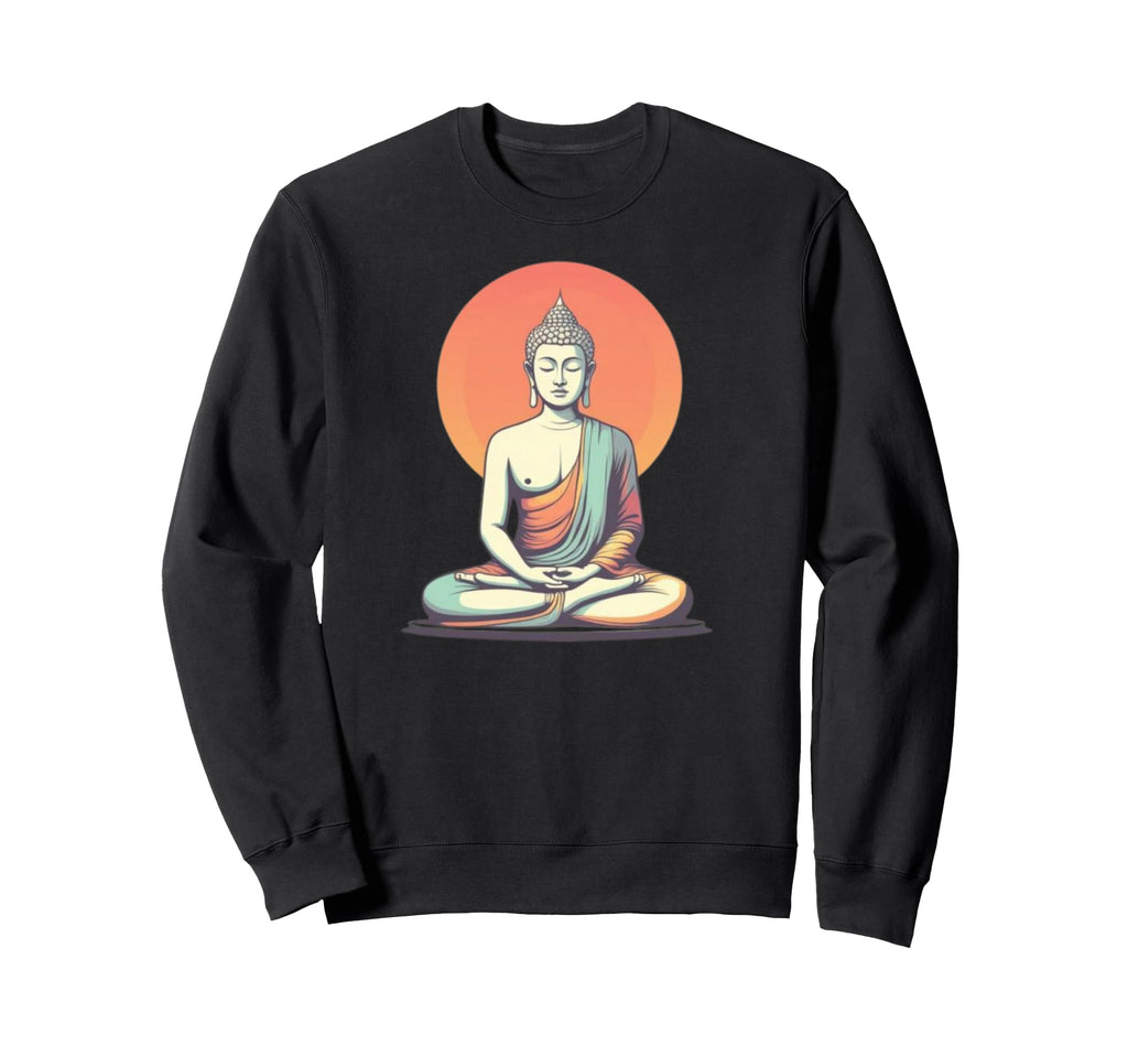 Modern Buddha Meditation Art Sweatshirt - Aesthetic Graphic for Adults - T-Shirt, Sweatshirt, Hoodie