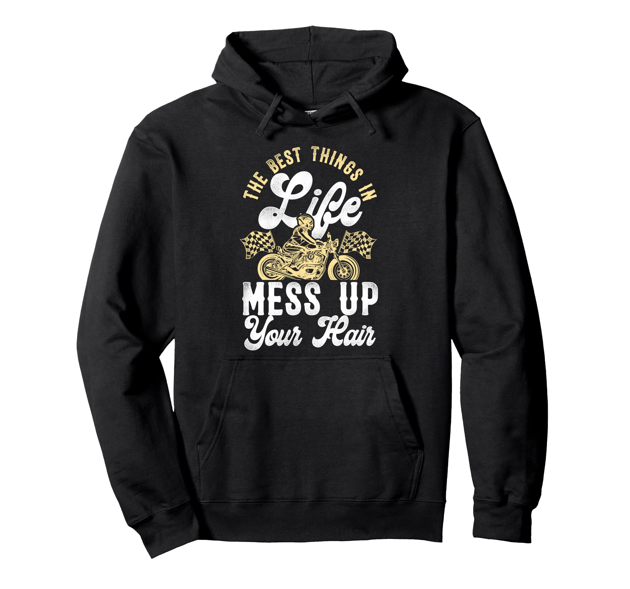 Motorcycle Biker Best Things Life Hoodie - Fun Novelty Design for Adults - T-Shirt, Sweatshirt, Hoodie