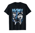 Husky 90S Heavy Metal Dog Lover 80S T-Shirt - Minimalist Print Men Women - T-Shirt, Sweatshirt, Hoodie