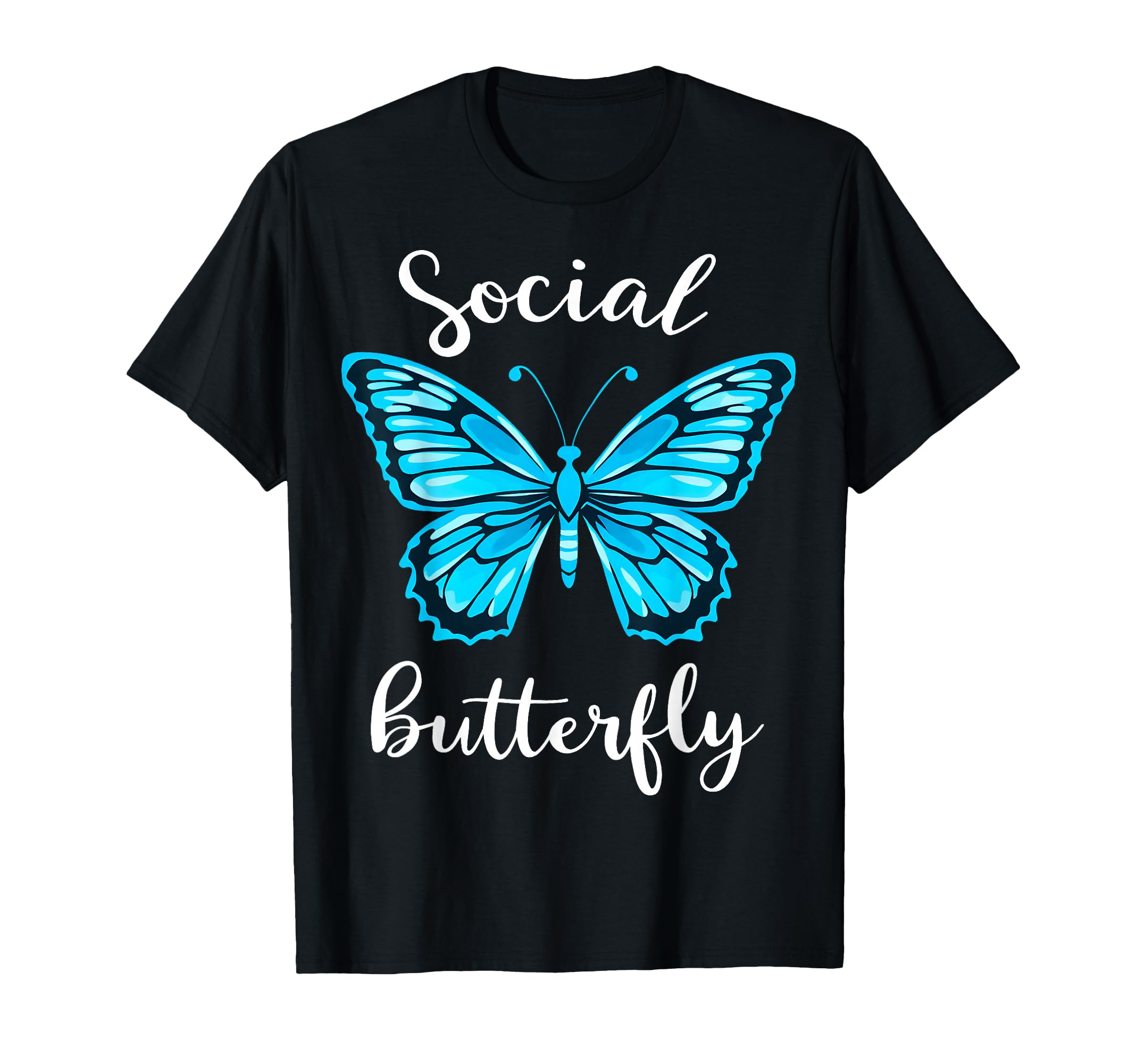 Social Butterfly T-Shirt - Aesthetic Graphic Unisex - T-Shirt, Sweatshirt, Hoodie