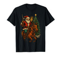Santa Claus Cowboy Tree Funny Cowboy T-Shirt - Graphic Print Unisex - T-Shirt, Sweatshirt, Hoodie