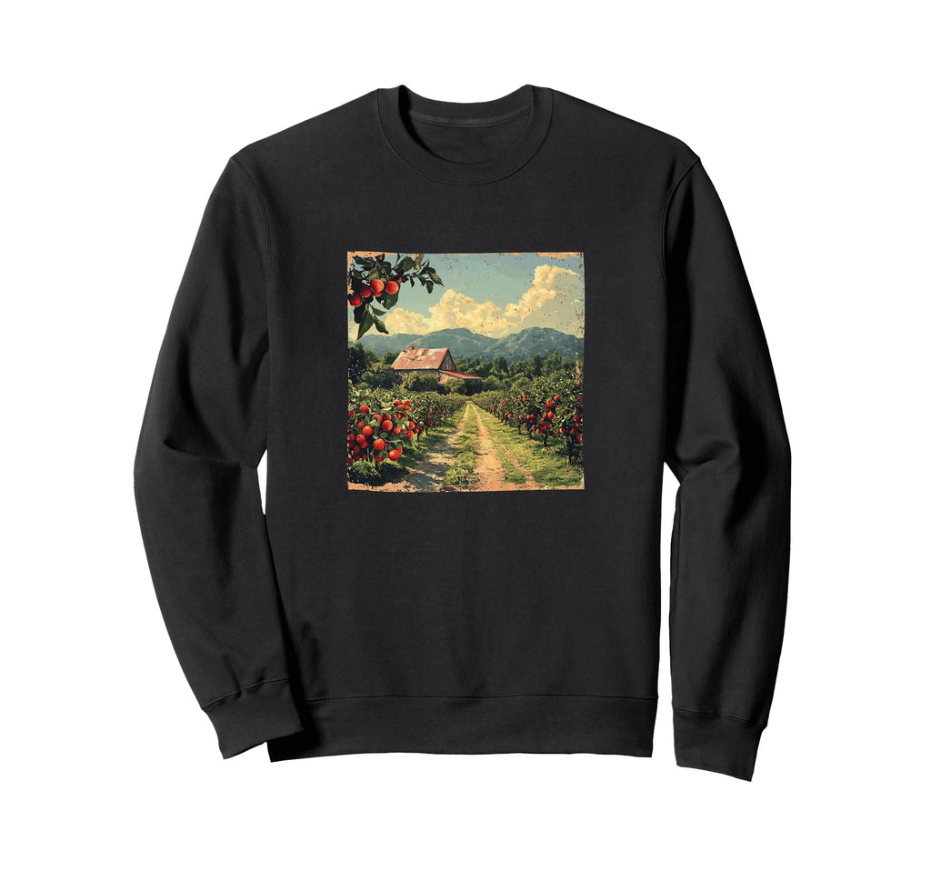 Countryside Orchards Landscape Sweatshirt - Unique Graphic Men Women - T-Shirt, Sweatshirt, Hoodie