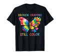 Broken Crayons Still Color Mental Health T-Shirt - Custom Art Print Unisex - T-Shirt, Sweatshirt, Hoodie