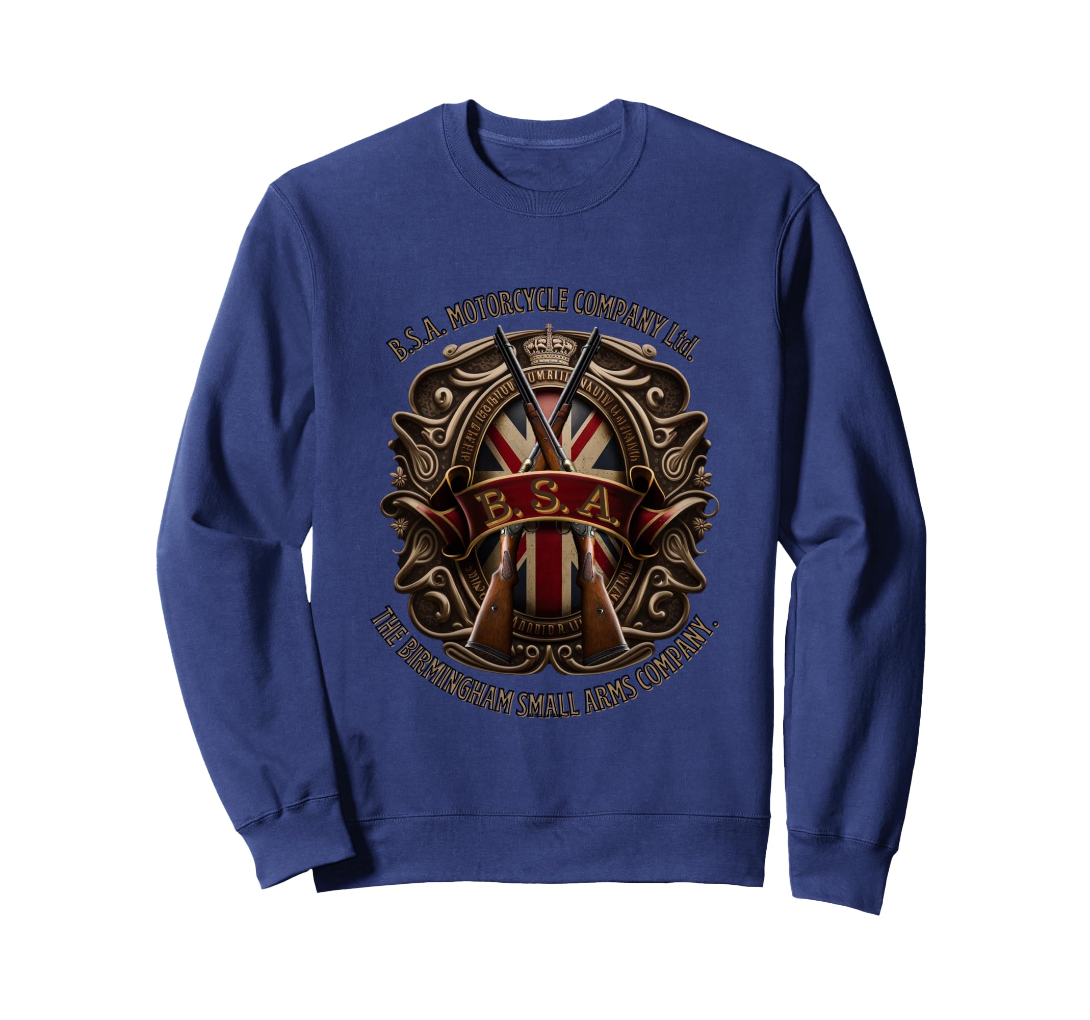 Bsa Motorcycle Badge Sweatshirt - Trendy Graphic Men Women - T-Shirt, Sweatshirt, Hoodie