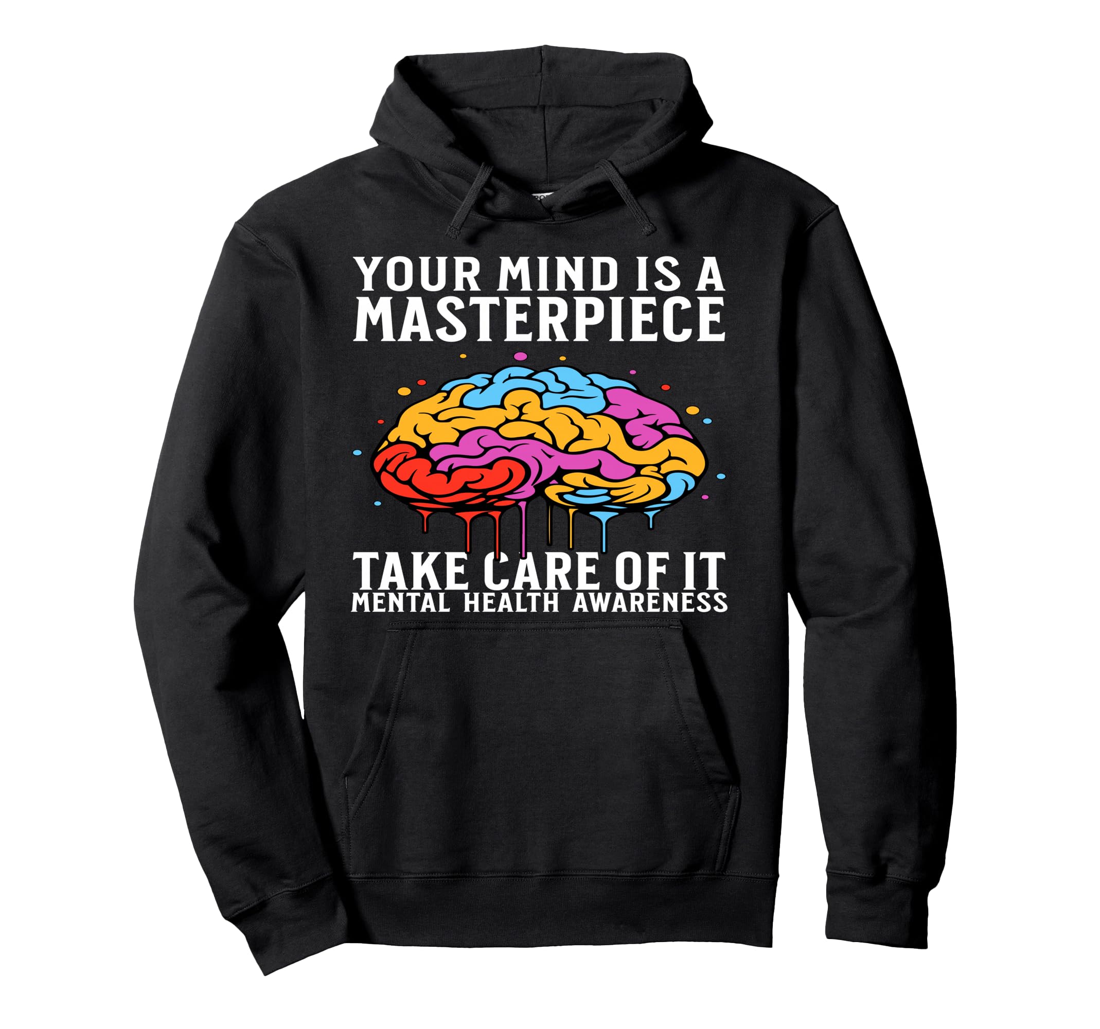 Mental Health Awareness Gifts Brain Hoodie - Streetwear Style for Adults - T-Shirt, Sweatshirt, Hoodie