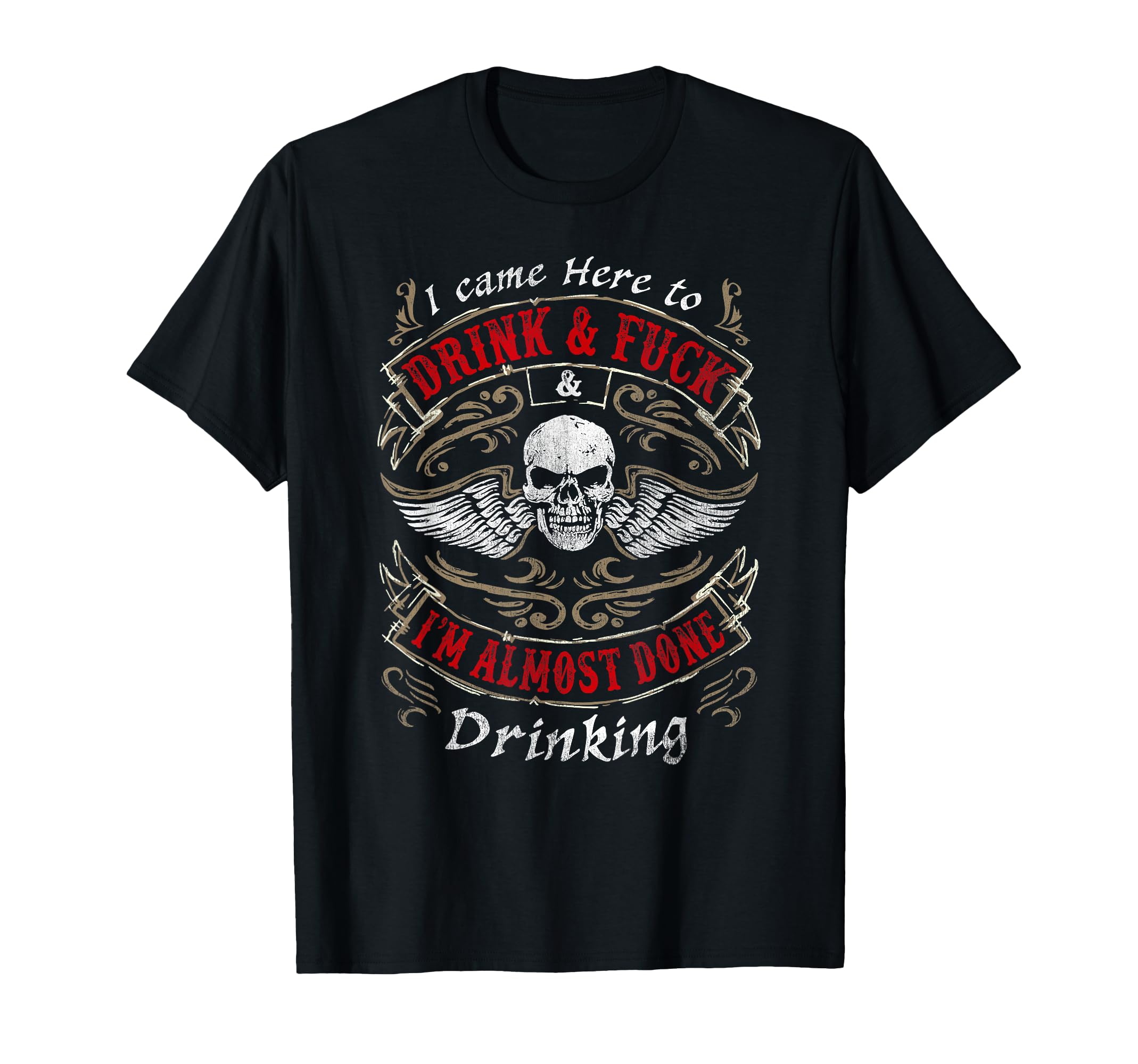 Skull Winged Biker Rebel Motorcycle Rally T-Shirt - Trendy Graphic Unisex - T-Shirt, Sweatshirt, Hoodie