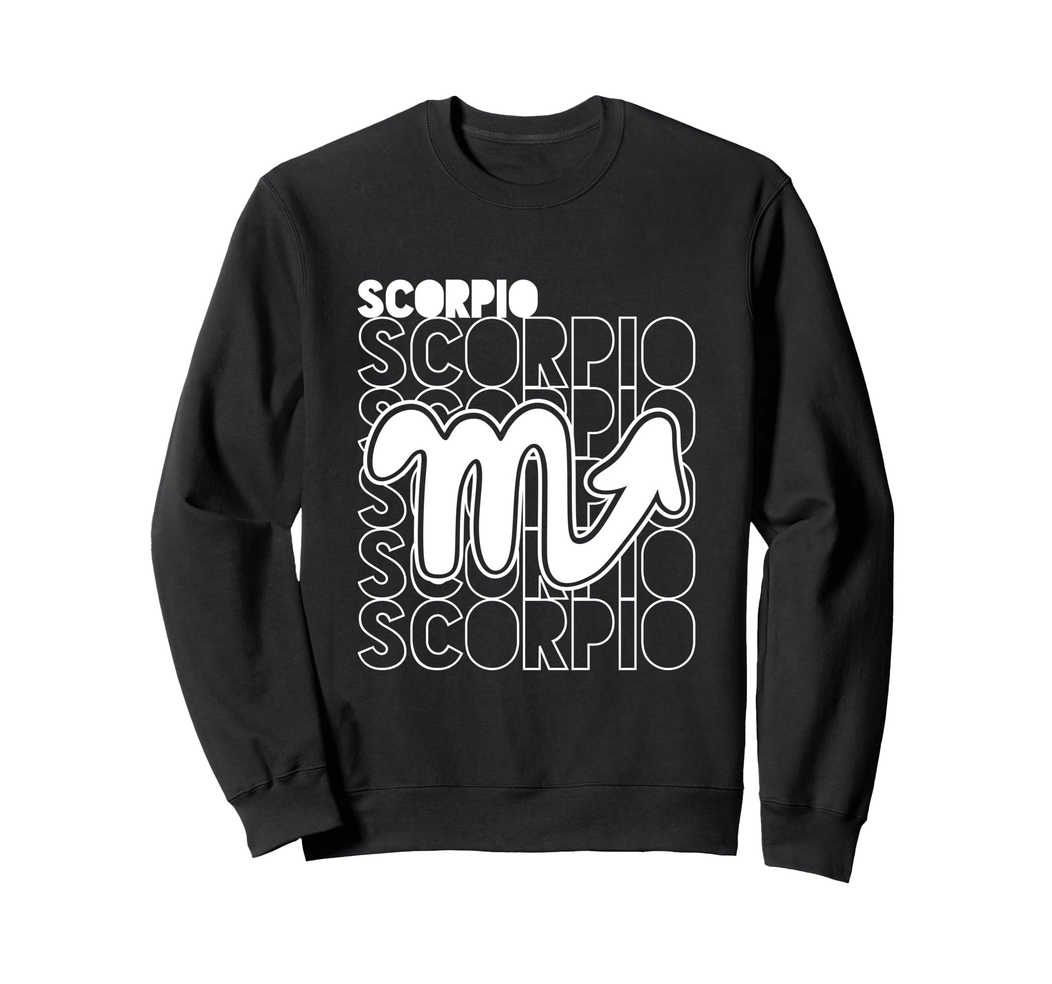 Scorpio Zodiac Typography Astrology Sweatshirt - Minimalist Print Unisex - T-Shirt, Sweatshirt, Hoodie