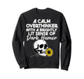 Dark Overthinker Skull Flower Funny Sweatshirt - Graphic Print for Adults - T-Shirt, Sweatshirt, Hoodie