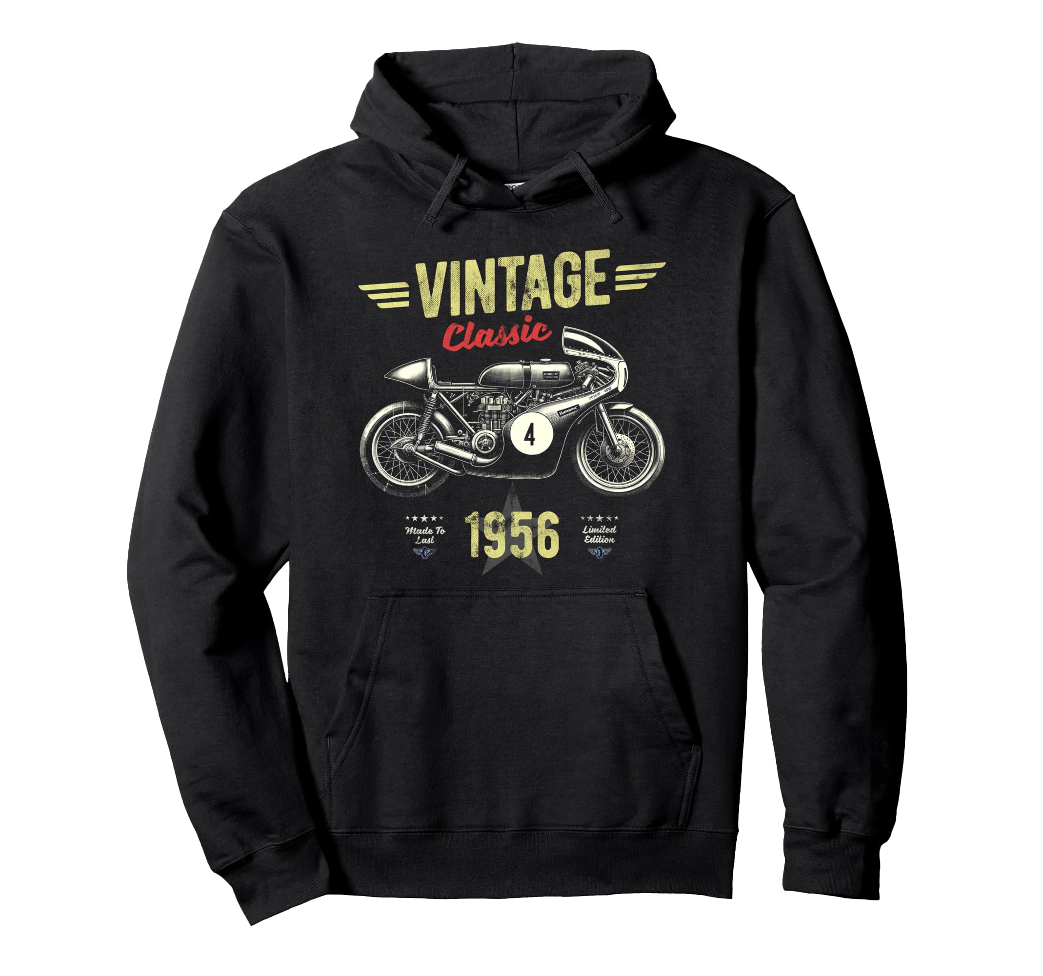 Funny Born 1956 Motorbike 70Th Birthday Hoodie - Unique Graphic Men Women - T-Shirt, Sweatshirt, Hoodie
