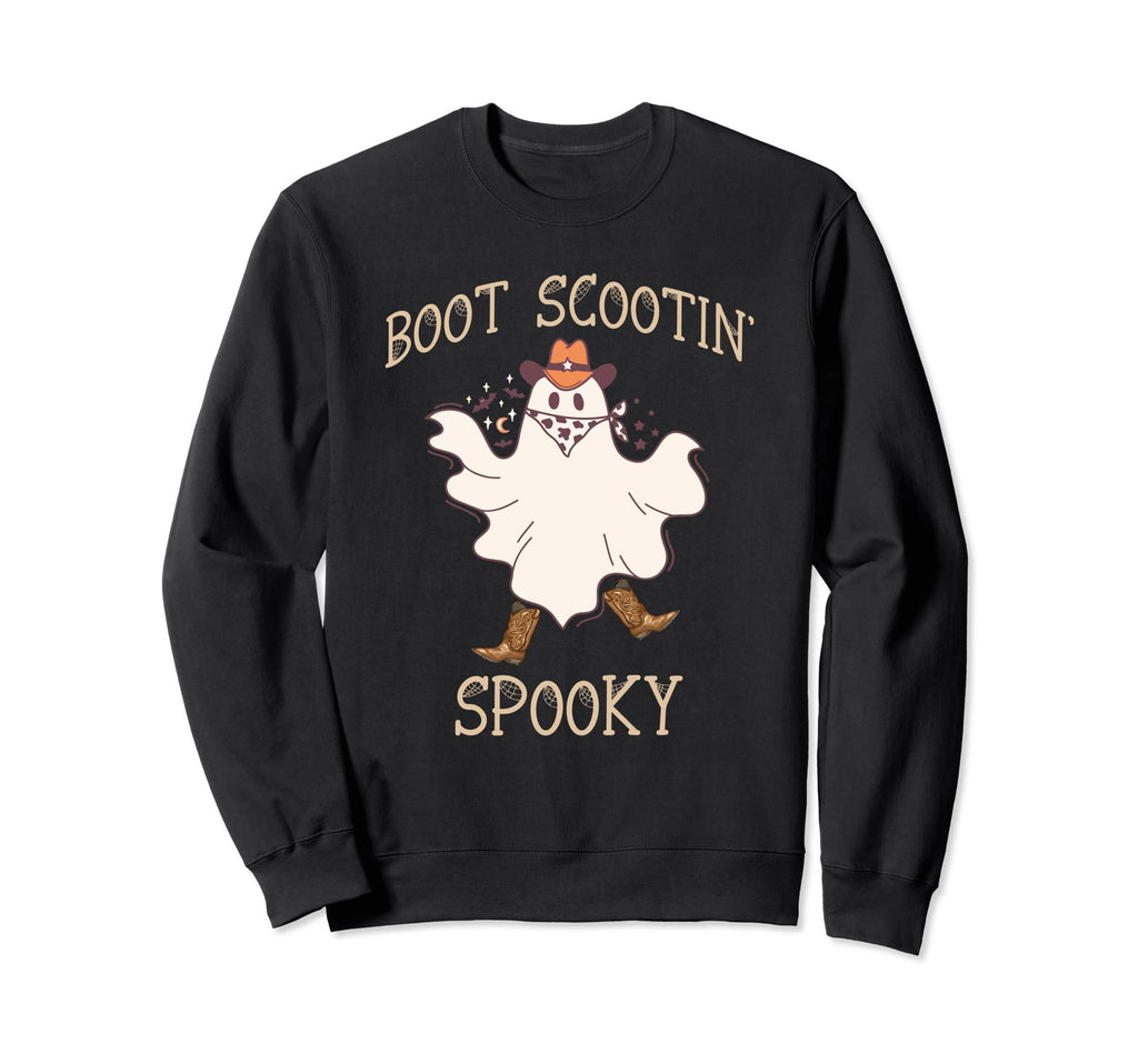 Boot Scootin Spooky Funny Western Sweatshirt - Novelty Apparel Unisex - T-Shirt, Sweatshirt, Hoodie