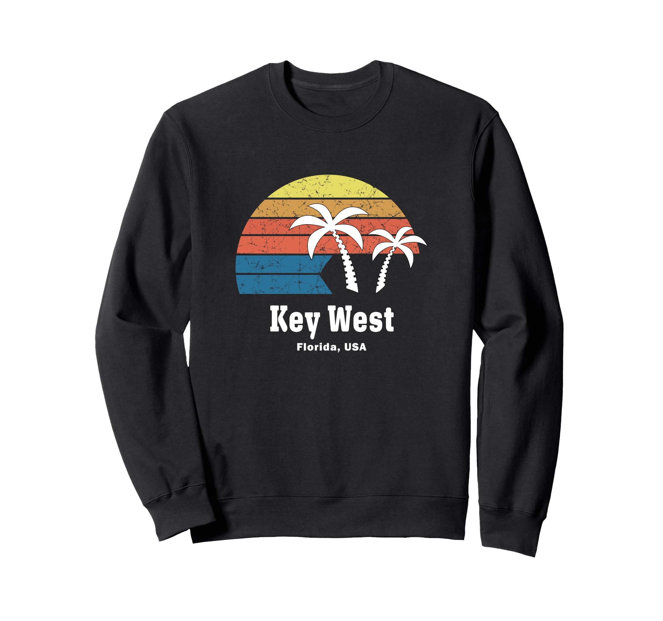 Palm Tree Souvenir Key West Beach Sweatshirt - Trendy Graphic Men Women - T-Shirt, Sweatshirt, Hoodie